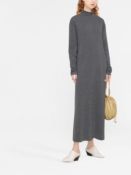 Jil Sander High Neck Cashmere Midi Dress