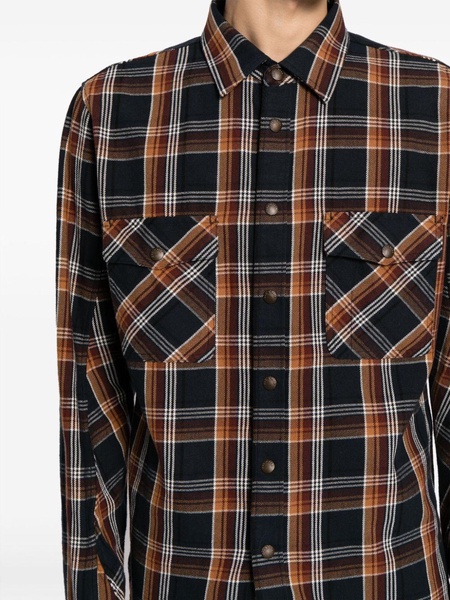 plaid-check cotton shirt 