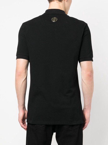 logo-print short-sleeved polo shirt