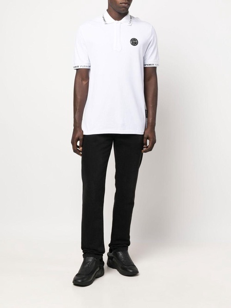 logo-patch short-sleeve polo shirt 