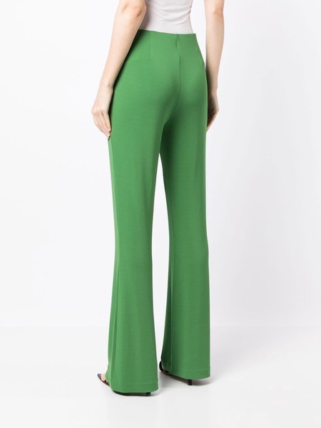 mid-rise flared-leg trousers