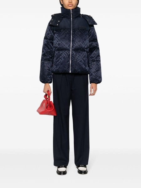 monogram-pattern puffer jacket 