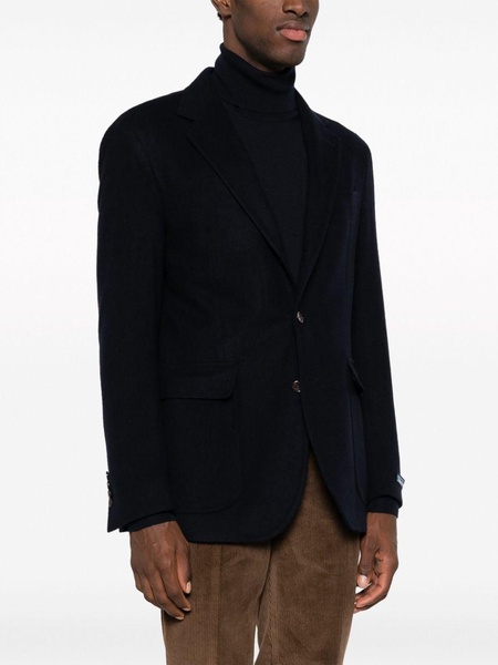 single-breasted cashmere blazer