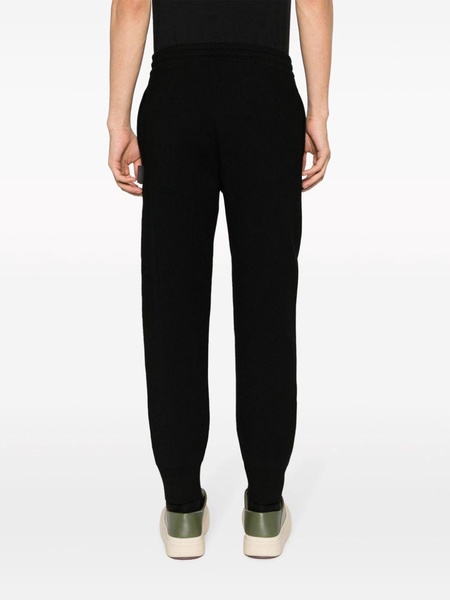 drawstring fine-knit track pants