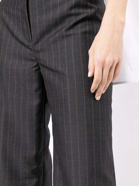 Steam striped wool trousers