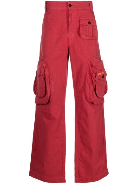 logo-patch cargo trousers