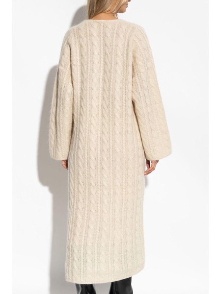 cable-knit midi dress