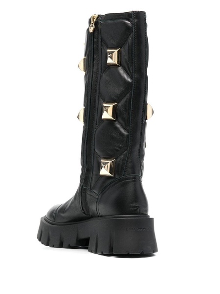 stud-embellished mid-calf boots