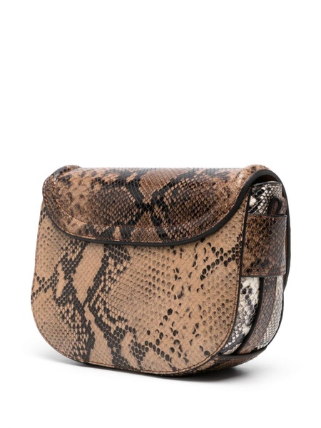 Hana snakeskin-effect crossbody bag