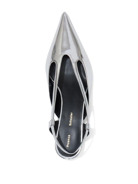 20mm slingback faux-leather pumps