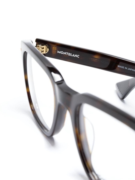 tortoiseshell-effect square-frame glasses