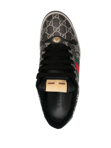 Screener GG leather-trimmed sneakers