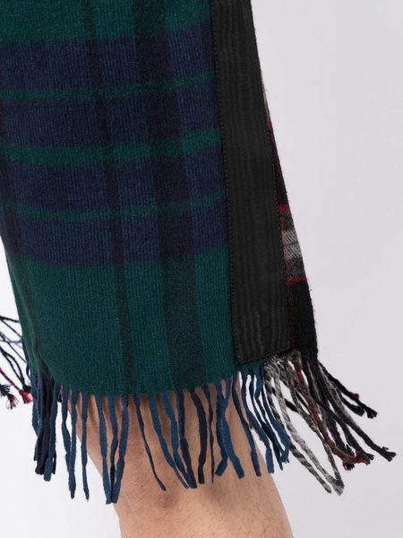 tartan-print wool shorts