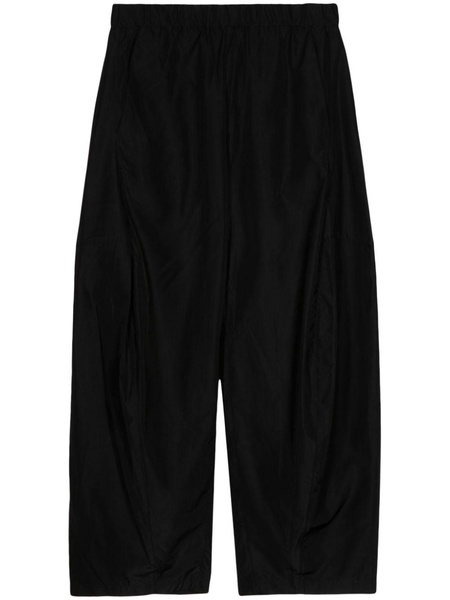 high-waist wide-leg cropped trousers