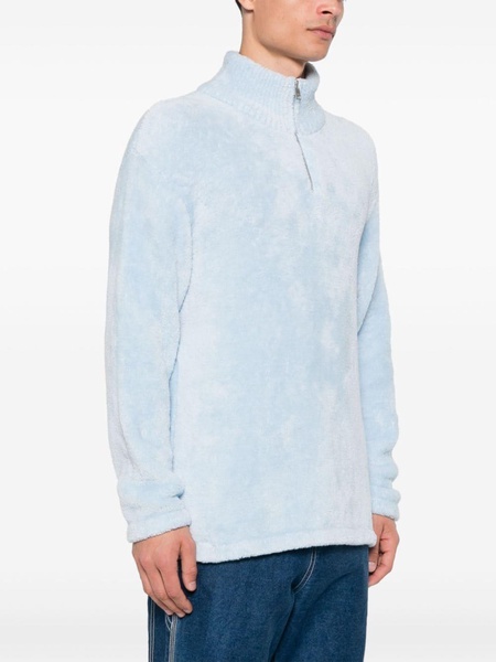 fleece-texture sweatshirt