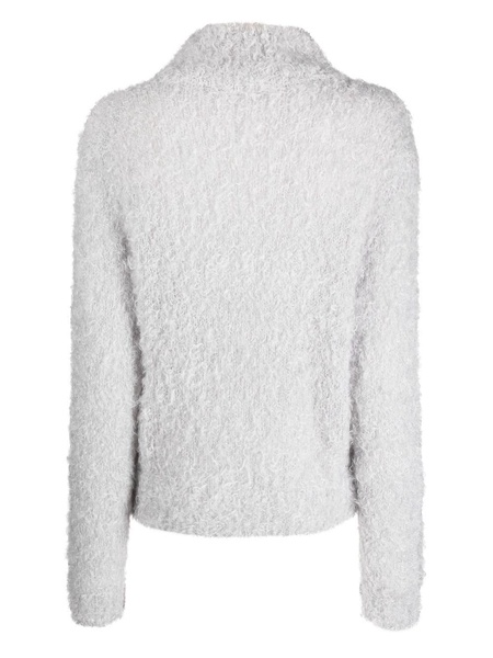 drop-shoulder brushed mohair jumper