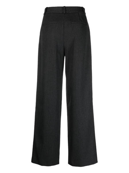 pressed-crease wool-blend tailored trousers 