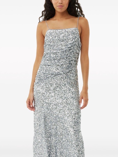 Ganni 3D Sequins Long Slip Dress