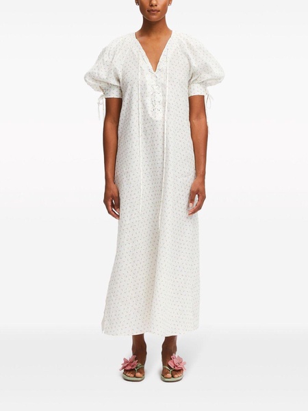 Garden linen maxi dress