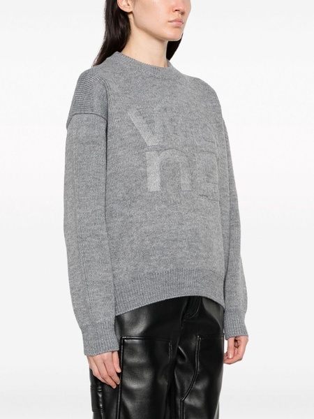 logo-debossed drop-shoulder jumper