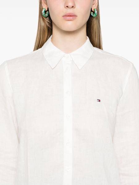 classic-collar linen shirt