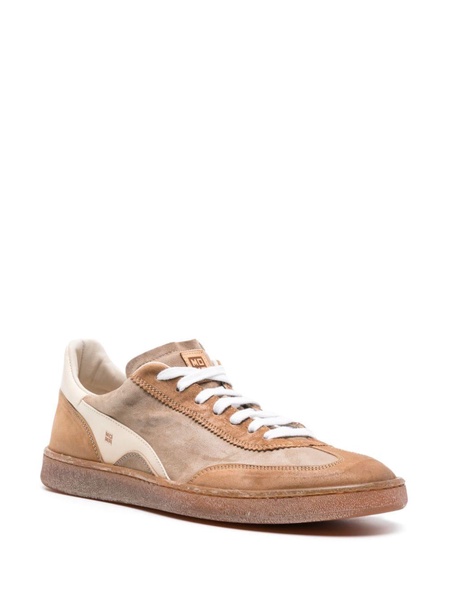 panelled suede sneakers