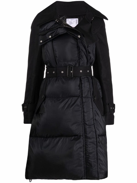 cotton gabardine padded coat