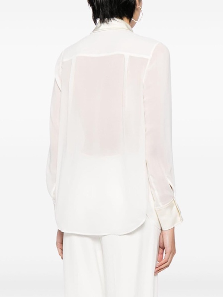 Vinka pleated long-sleeve shirt