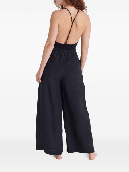 linen wide-leg trousers