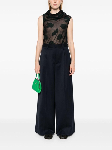 pleated wide-leg trousers