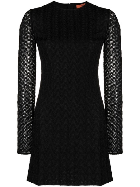 zigzag-woven mini dress