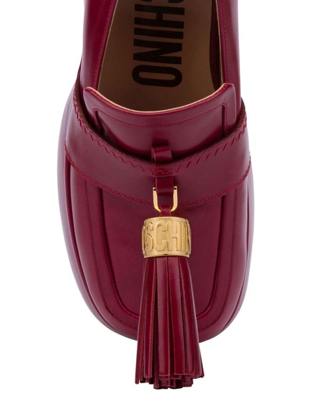 tassel-charm leather loafers