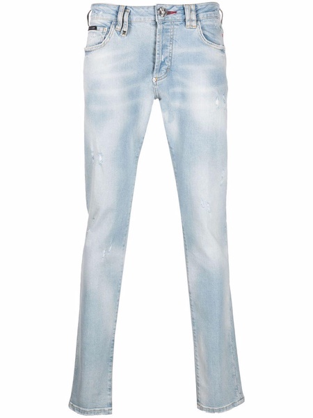 Super Straight-cut faded jeans 