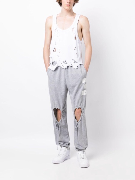 cut out-heart track pants