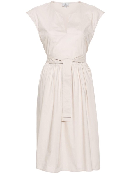 ruched poplin cotton dress