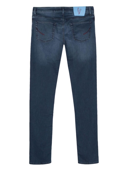 mid-rise slim-fit jeans