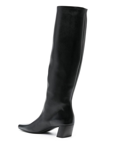 65mm heeled leather boots