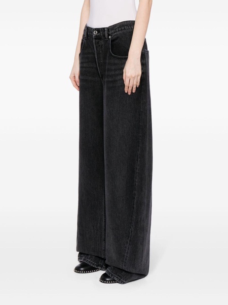 low-rise wide-leg jeans