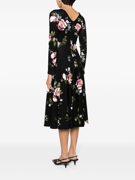 floral-print midi dress