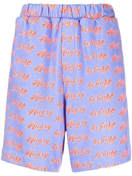 all-over Angry-print shorts