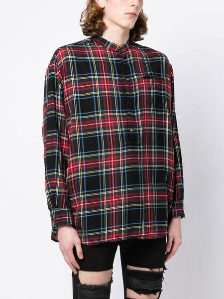 tartan-check cotton shirt