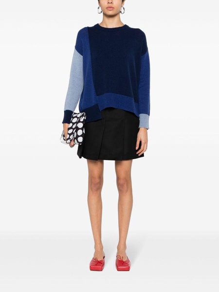 asymmetric-hem cashmere jumper