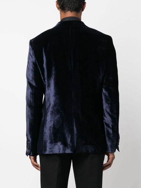 velvet-finish blazer