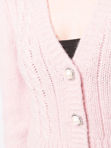 cropped V-neck cardigan