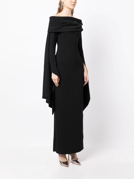 Arden off-shoulder evening gown