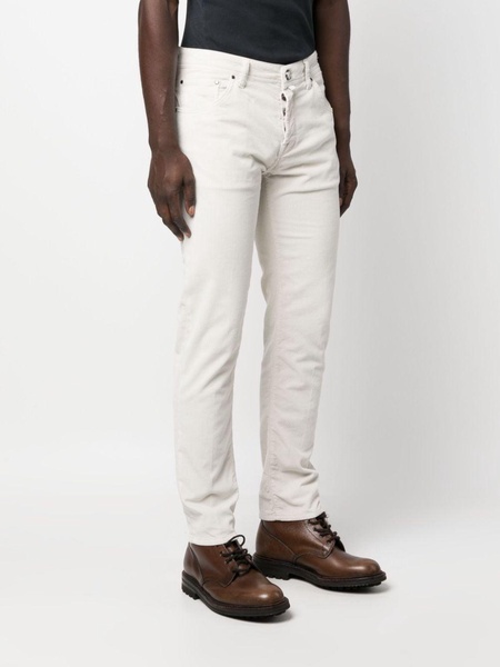 logo-patch tapered-leg trousers