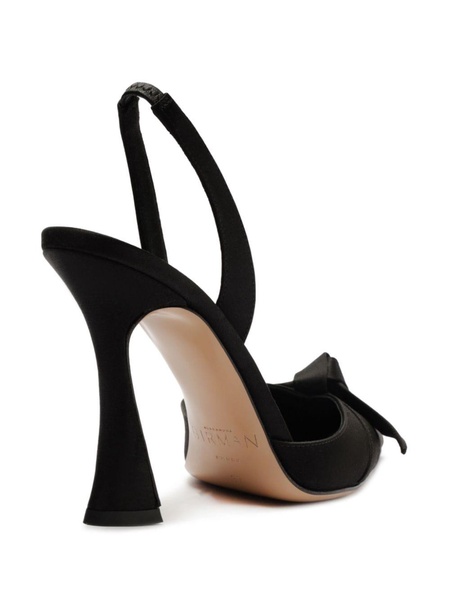 Clarita Bell 100mm satin slingback pumps