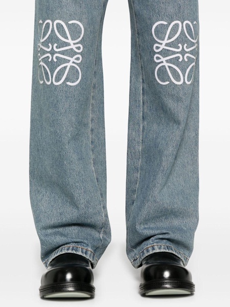 Anagram mid-rise baggy jeans 