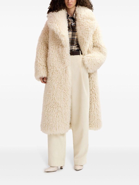 Greedy faux-fur coat