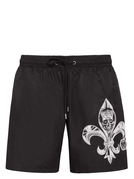 logo-patch swim shorts 